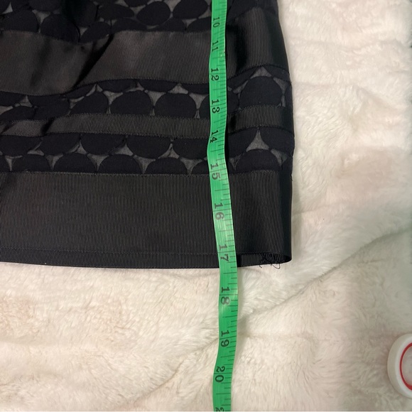Oasis US Sz 8 Black Geometric Lined Preppy Dressy Party Date Night Mini Skirt - Picture 4 of 8